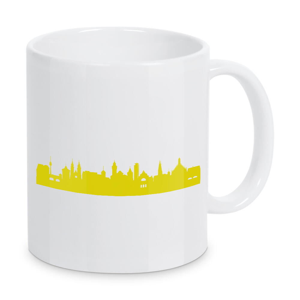 Tasse "Nürnberg 06 Skyline Spring-Green Print monochrome" artboxONE - Städte,Abstrakt,Architektur,Städte / Weitere
