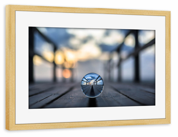 Poster mit Rahmen kiefer "Der Weg zum Sonnenuntergang" artboxONE - Natur,Reise,Reise / Strand und Meer