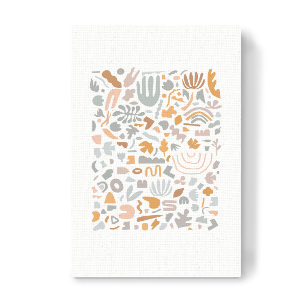 Leinwandbild "Abstract shapes grey and orange" artboxONE - Abstrakt,Geometrie