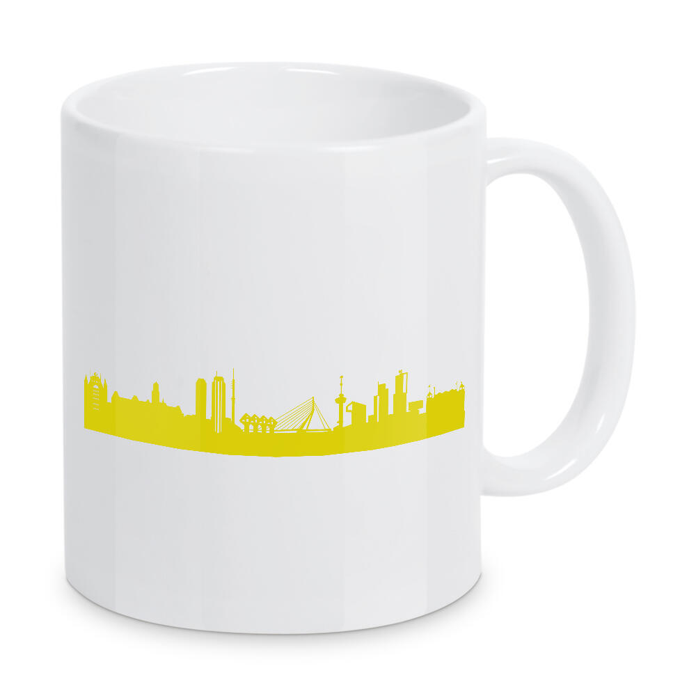 Tasse "Rotterdam 06 Skyline Spring-Green Print monochrome" artboxONE - Städte,Abstrakt,Architektur,Städte / Weitere