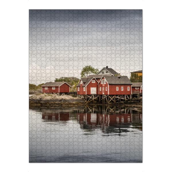 Puzzle Ravensburger "Norwegische Fischerhütten" artboxONE - Natur,Architektur,Reise / Länder