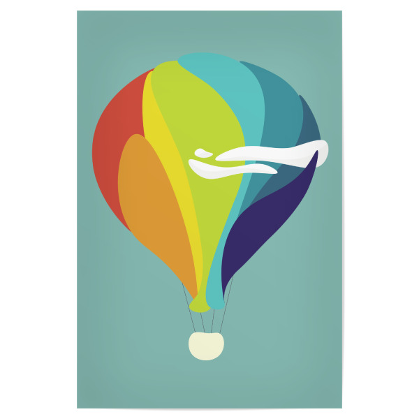 Poster 30x20 cm "Air Balloons into the sky" artboxONE - Für Kinder