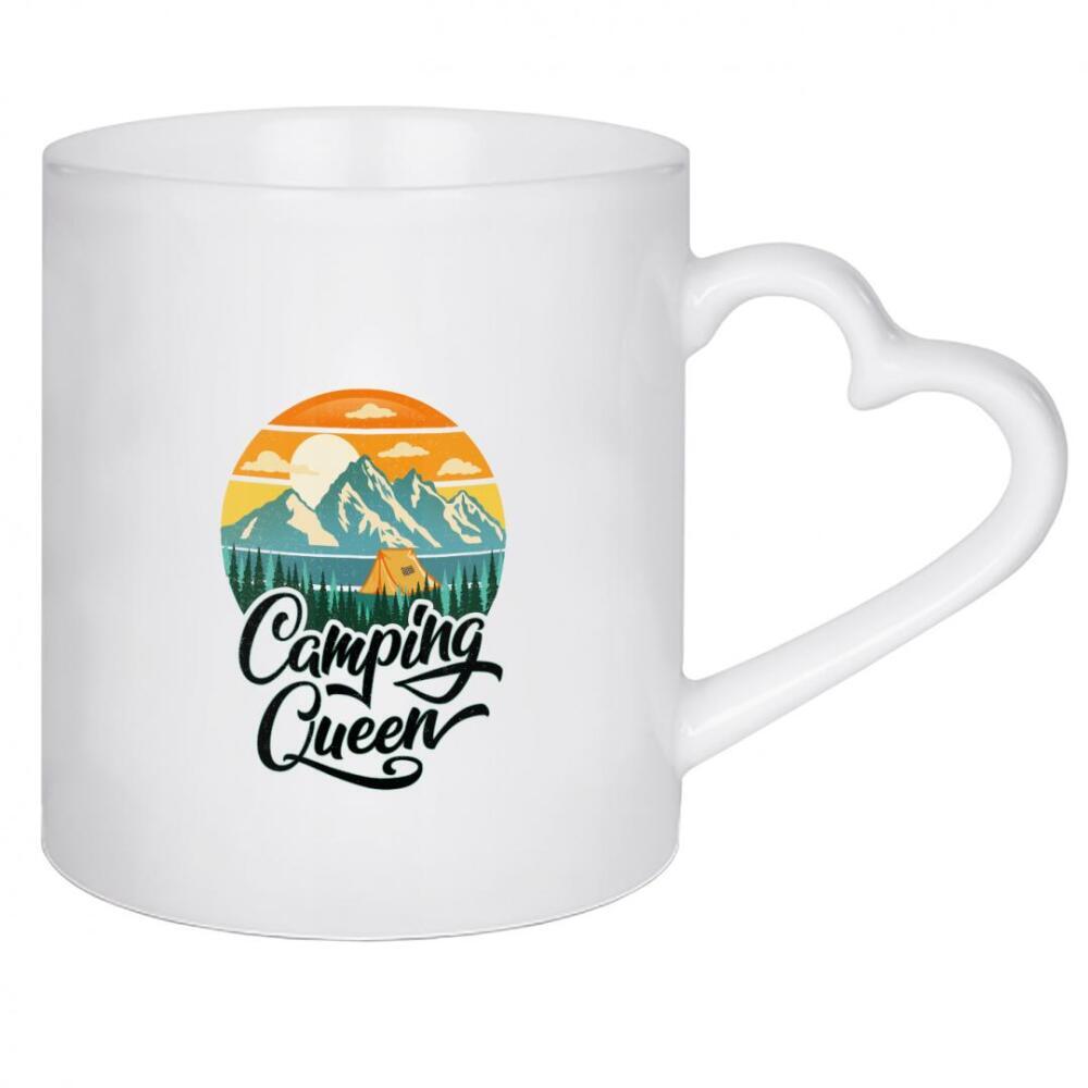 Herztasse "Camping Queens" artboxONE - Typografie,Natur,Lustig