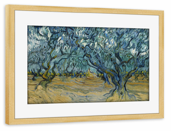 Poster mit Rahmen kiefer "Der Olivenhain, Saint-Rémy" artboxONE - Natur