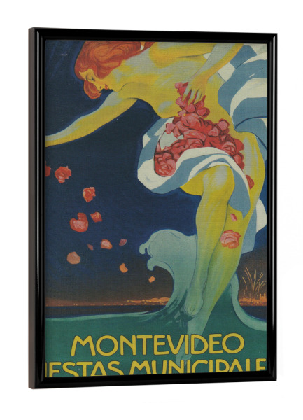 Poster mit schwarzem Rahmen "Montevideo Fiestas Municipales" artboxONE - Natur,Floral,Menschen,Reise / Strand und Meer,Festivals