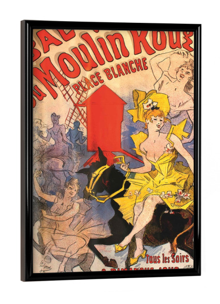 Poster mit schwarzem Rahmen "Bal du Moulin Rouge" artboxONE - Natur,Tiere,Menschen