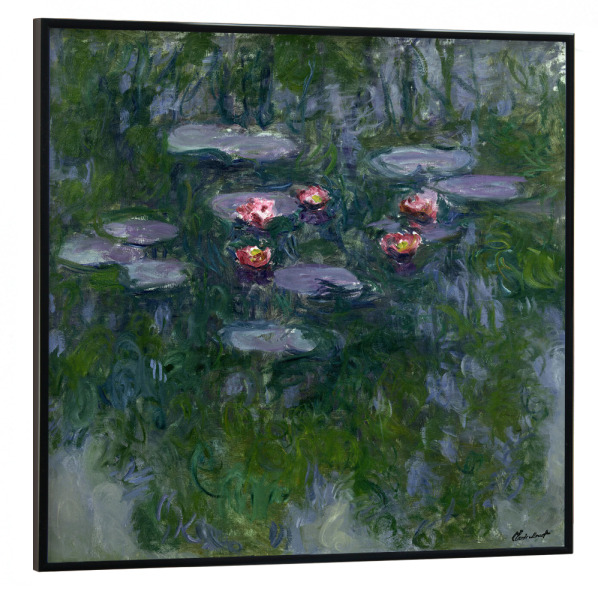 Poster mit schwarzem Rahmen 30x30 cm "Nymphéas von Monet" artboxONE - Natur,Floral