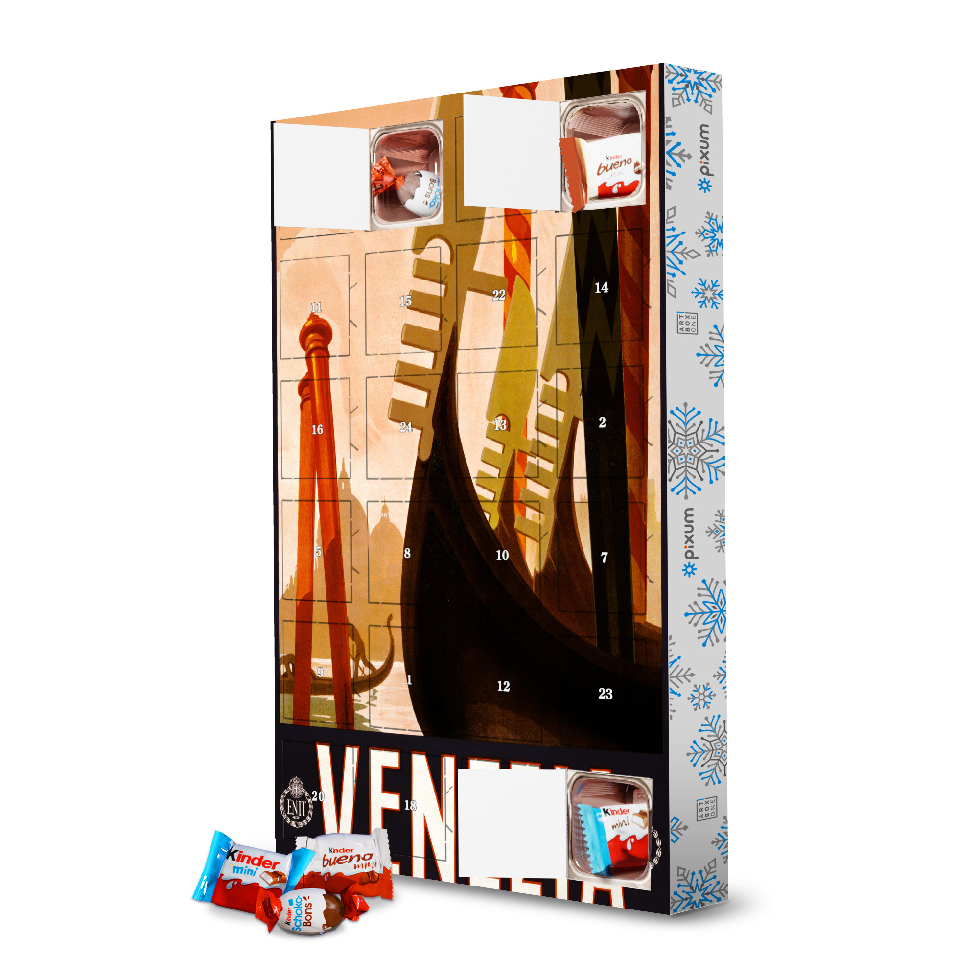 Adventskalender mit Produkten von Kinder Venezia artboxONE Adventskalender Städte
