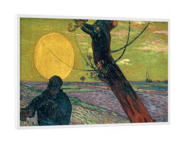 Poster mit weißem Rahmen "Der Sämann von van Gogh" artboxONE - Natur,Menschen,Männer