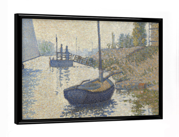 Poster mit schwarzem Rahmen "Ponton de la Félicité" artboxONE - Natur,Reise,Reise / Strand und Meer