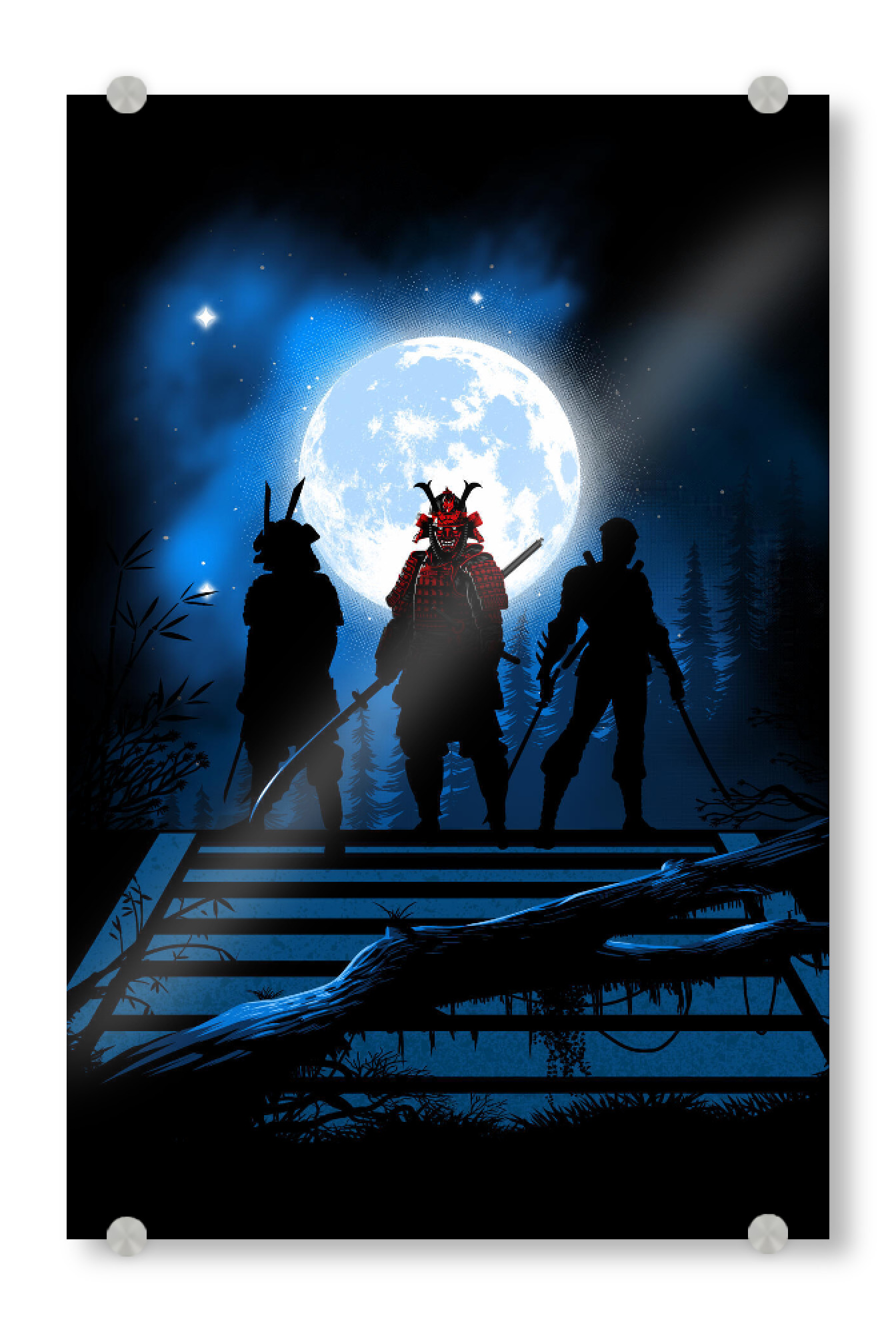 Acrylglasbild "Two Samurai and Ninja" artboxONE - Comic,Reise / Asien,Männer