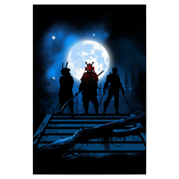 Poster "Two Samurai and Ninja" artboxONE - Comic,Reise / Asien,Männer