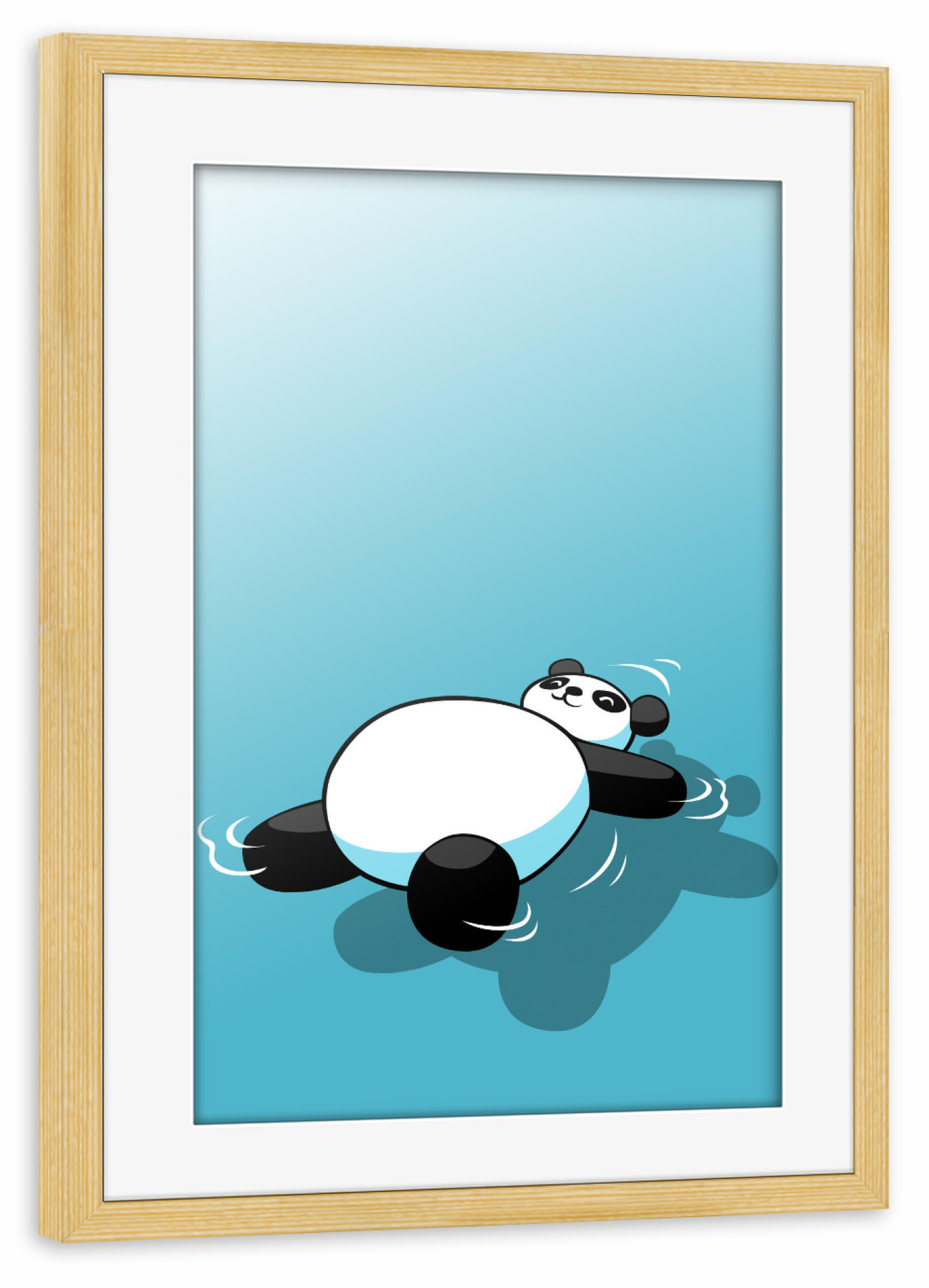 Poster mit Rahmen kiefer "Sleeping Panda" artboxONE - Für Kinder,Tiere
