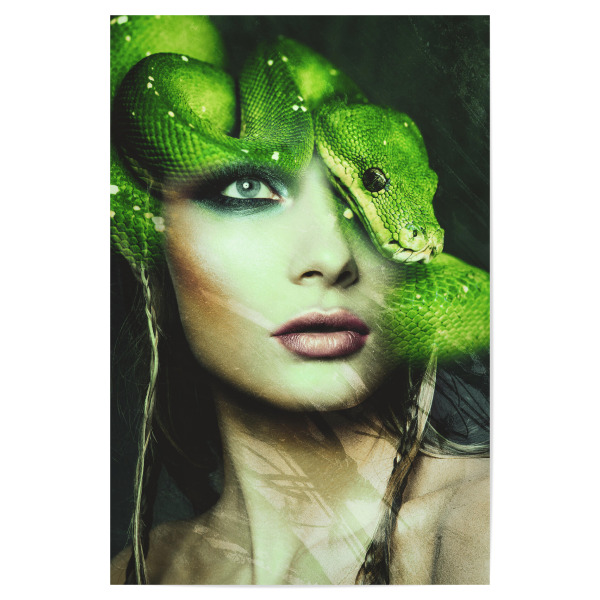 Poster 30x20 cm "Green tree python" artboxONE - Natur,Tiere,Menschen