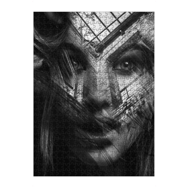 Puzzle Ravensburger "Grey eyes" artboxONE - Menschen,Schwarzweiß,Architektur