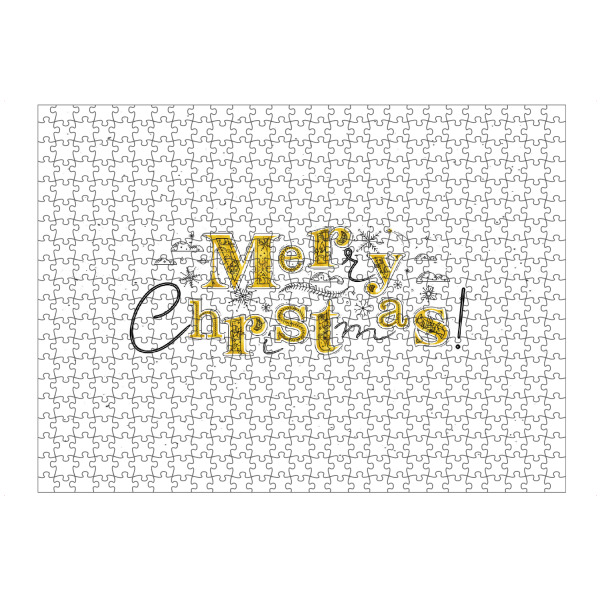 artboxONE Puzzle "Merry Christmas white" artboxONE - Weihnachten