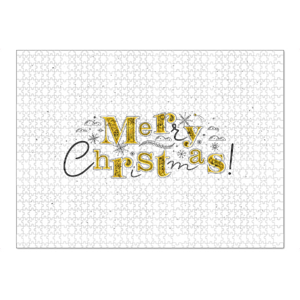 Puzzle Ravensburger "Merry Christmas white" artboxONE - Weihnachten