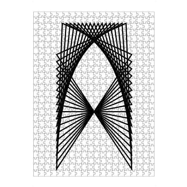 artboxONE Puzzle "Network bw" artboxONE - Abstrakt,Schwarzweiß,Geometrie