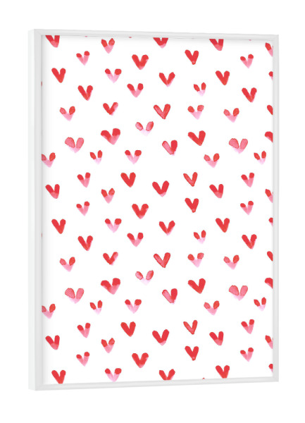 Poster mit weißem Rahmen "Liebesherzen" artboxONE - Liebe,Weihnachten,Für Mama