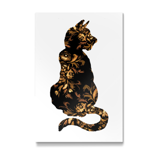 Galerie-Print "Black and Golden Flower Cat" 30x20 cm artboxONE