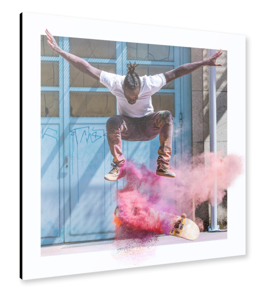 Alu-Dibond "Skateboarder Design" 30x30 cm artboxONE