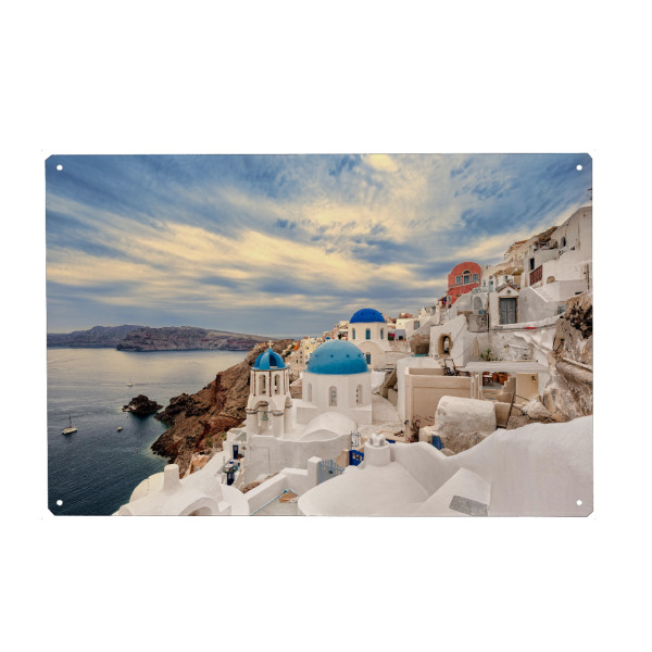 Metall Poster "Oia - Santorini" artboxONE - Städte,Reise,Architektur