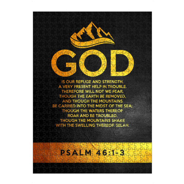 Puzzle Ravensburger "Psalm 46:1-3" artboxONE - Typografie,Natur