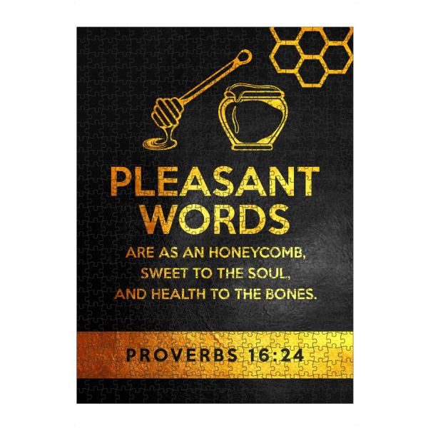 artboxONE Puzzle "Proverbs 16:24 version 2" artboxONE - Typografie,Tiere