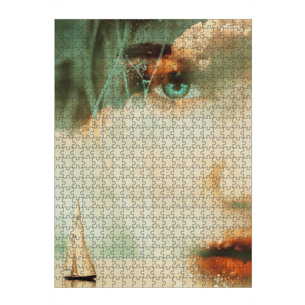 artboxONE Puzzle "Sail Boat and girl" artboxONE - Natur,Menschen