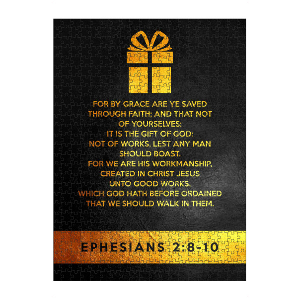 artboxONE Puzzle "Ephesians 2:8-10" artboxONE - Typografie