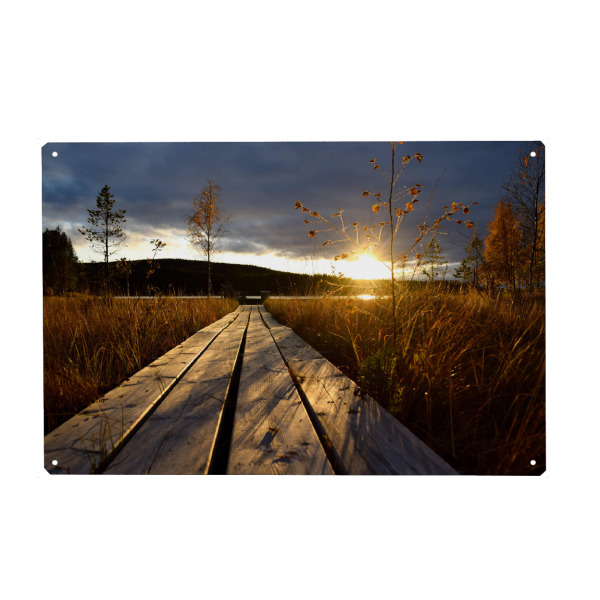 Metall Poster "Holzsteg" artboxONE - Natur,Reise,Reise / Länder