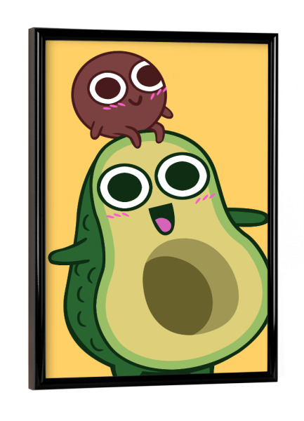 Poster mit schwarzem Rahmen "Mother Avocado" artboxONE - Essen & Trinken,Lustig