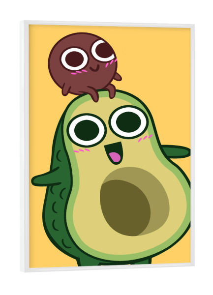 Poster mit weißem Rahmen "Mother Avocado" artboxONE - Essen & Trinken,Lustig