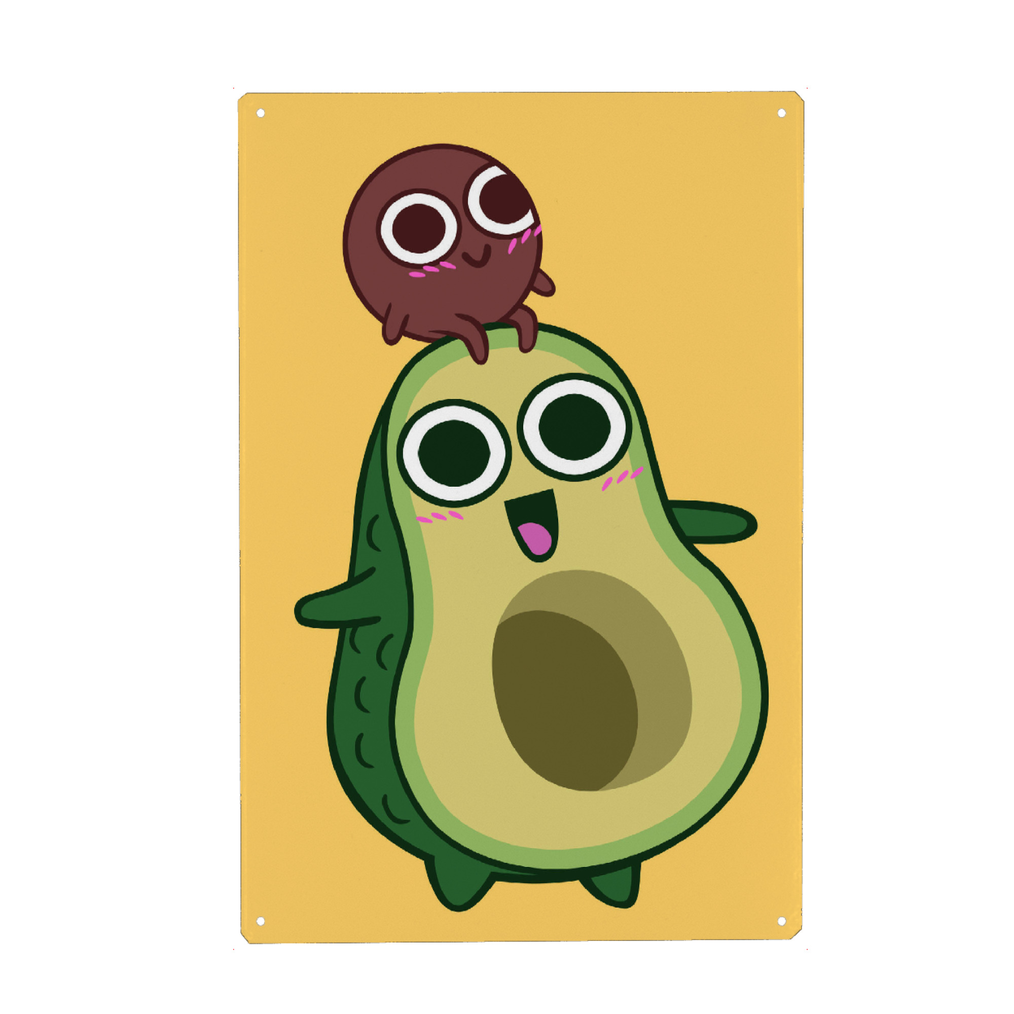 Metall Poster "Mother Avocado" artboxONE - Essen & Trinken,Lustig