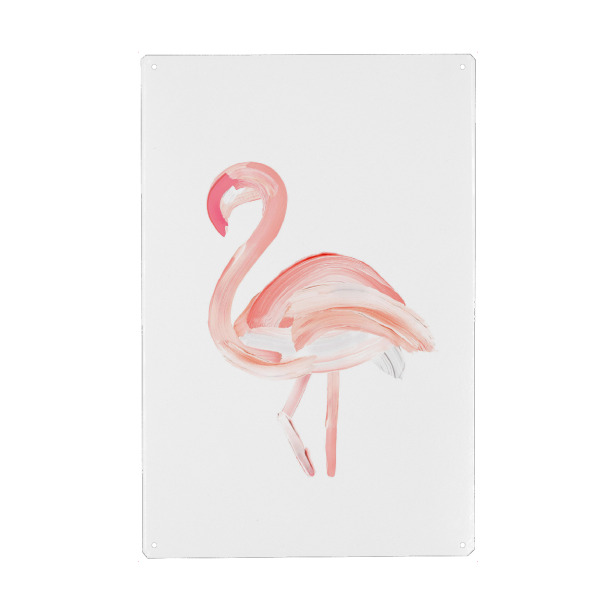 Holzbild "Painted Flamingo" artboxONE - Für Kinder,Tiere,Abstrakt,Liebe