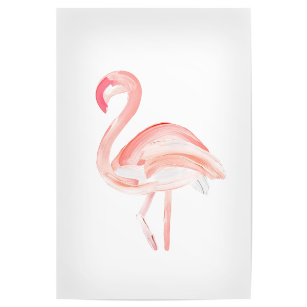 Poster "Painted Flamingo" artboxONE - Für Kinder,Tiere,Abstrakt,Liebe