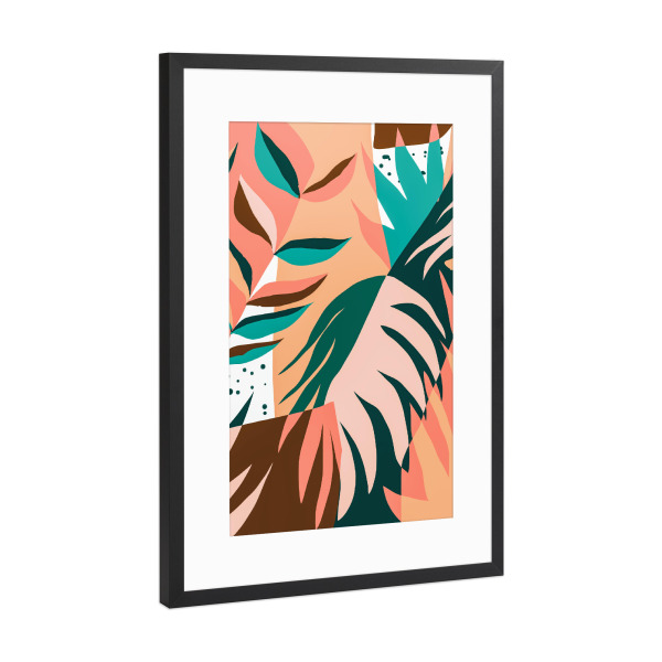 Poster mit Rahmen Schwarz (Metallic) "Wie sich die Blätter verfärben" artboxONE - Natur,Floral