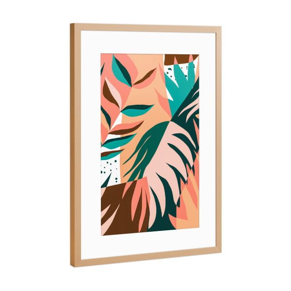 Poster mit Rahmen Kupfer "Wie sich die Blätter verfärben" artboxONE - Natur,Floral