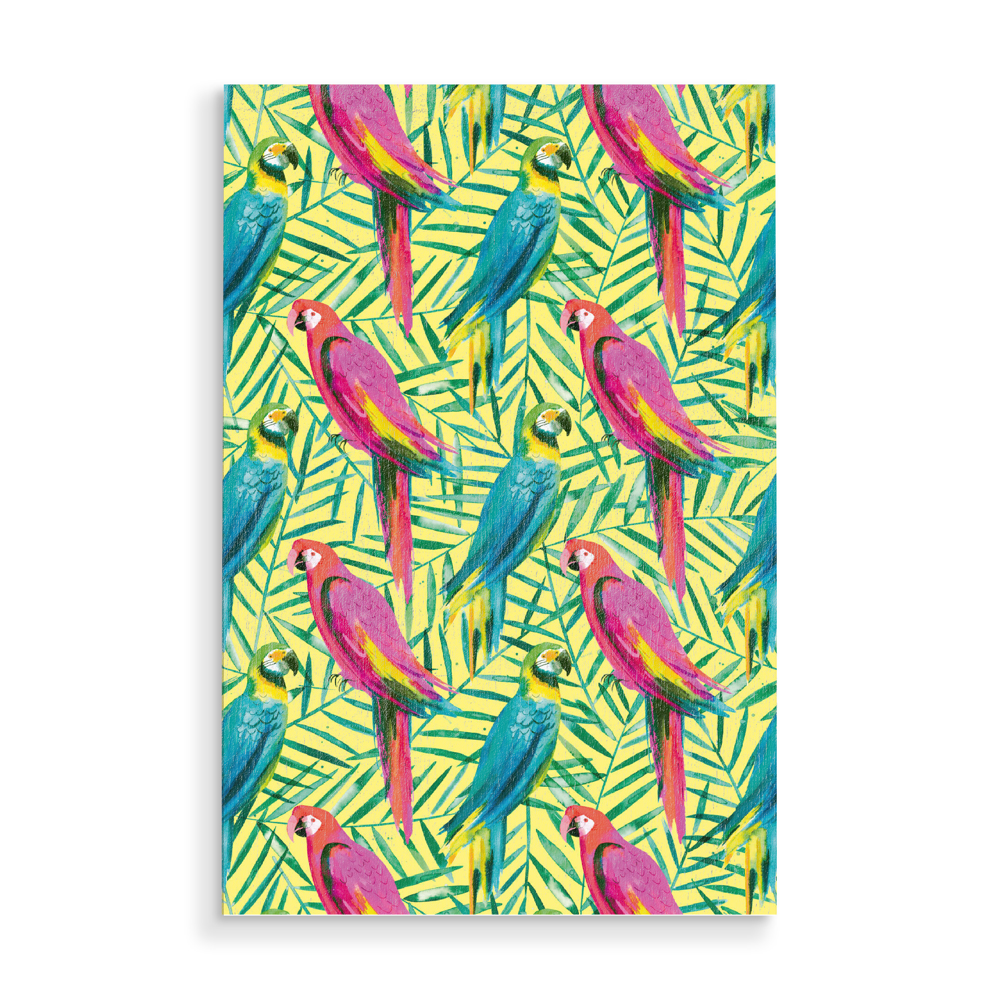 Holzbild "Tropical Parrots Palms" artboxONE - Natur,Tiere,Reise / Strand und Meer,Fashion,Lustig