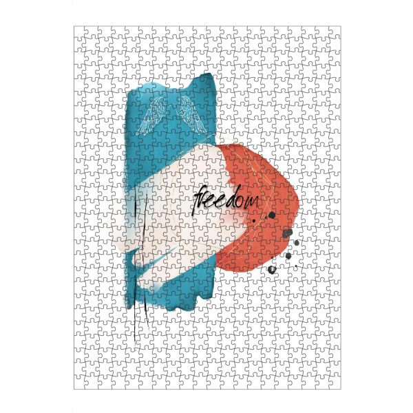 Puzzle Ravensburger "Freedom zen art" artboxONE - Typografie,Abstrakt,Geometrie
