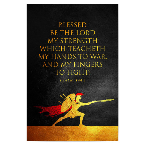 Poster 30x20 cm "Psalm 144:1" artboxONE - Typografie,Männer