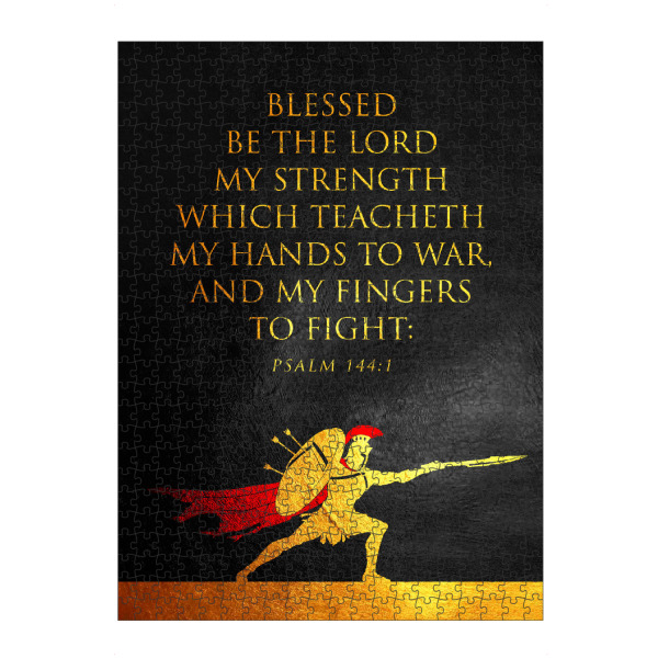 Puzzle Ravensburger "Psalm 144:1" artboxONE - Typografie,Männer