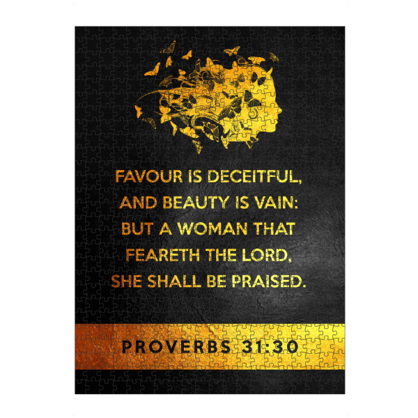 Puzzle Ravensburger "Proverbs 31:30" artboxONE - Typografie,Tiere,Liebe,Für Mama