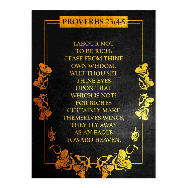 Puzzle Ravensburger "Proverbs 23:4-5" artboxONE - Typografie