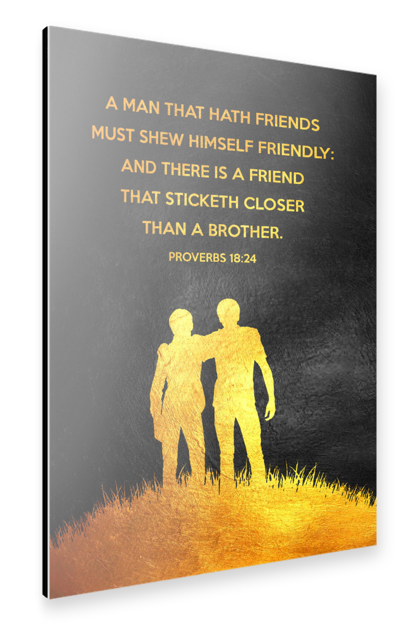 Alu-Dibond "Proverbs 18:24" 75x50 cm artboxONE