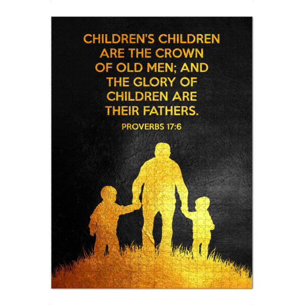 Puzzle Ravensburger "Proverbs 17:6" artboxONE - Typografie,Liebe,Männer