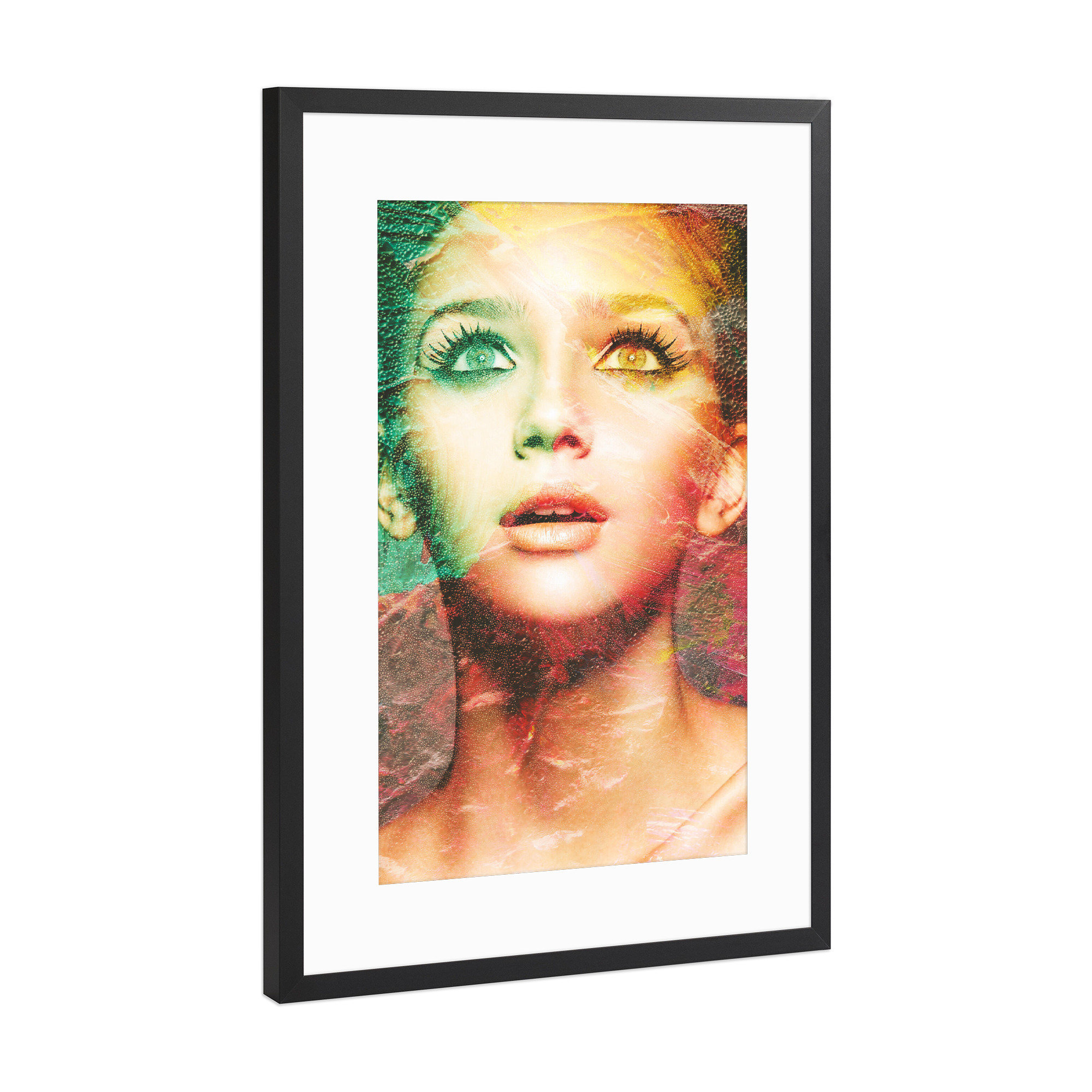 Poster mit Rahmen Schwarz (Metallic) "Creative Connection by Tas" artboxONE - Abstrakt,Menschen
