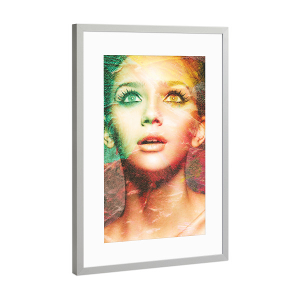 Poster mit Rahmen Silber "Creative Connection by Tas" artboxONE - Abstrakt,Menschen