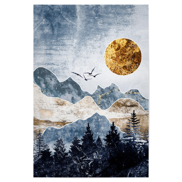 Poster "Forest & Mountains (matart)" artboxONE - Natur,Tiere,Abstrakt