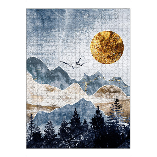 Puzzle Ravensburger "Forest & Mountains (matart)" artboxONE - Natur,Tiere,Abstrakt